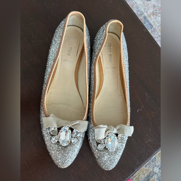 * Miu Miu Jeweled Ballerines, size 8.5.  Absolutely gorgeous! - Picture 2 of 10